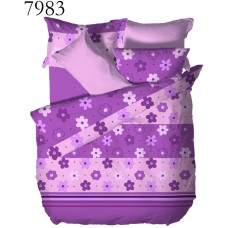 Flaneļa gultasveļa 160x200 raksts 511E Purple Flowers