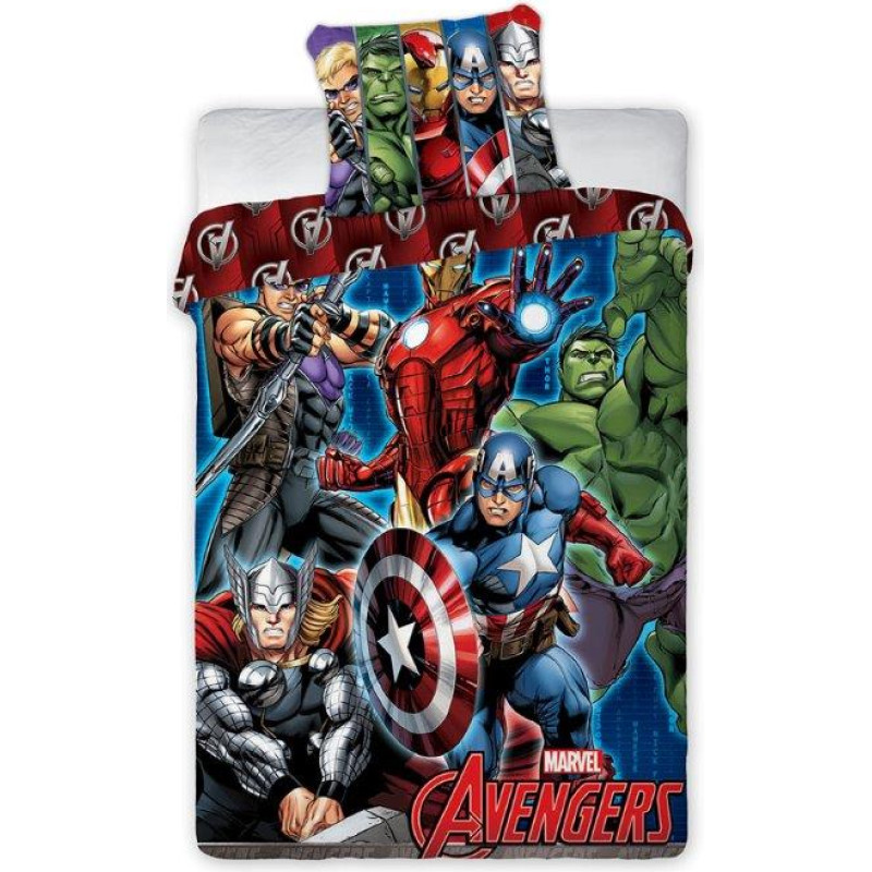 Kokvilnas gultas veļa 140x200 Avengers 0662
