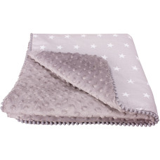 Gluck Baby Bērnu segas izmērs 80x75 Minky stars grey 097