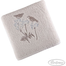 Magdas dvielis 50x90 02 bēšs ar izšuvumu 450 g/m2