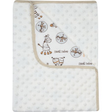 Minky Printed Double Blanket 80x90 625 Cream + Cotton Zebra