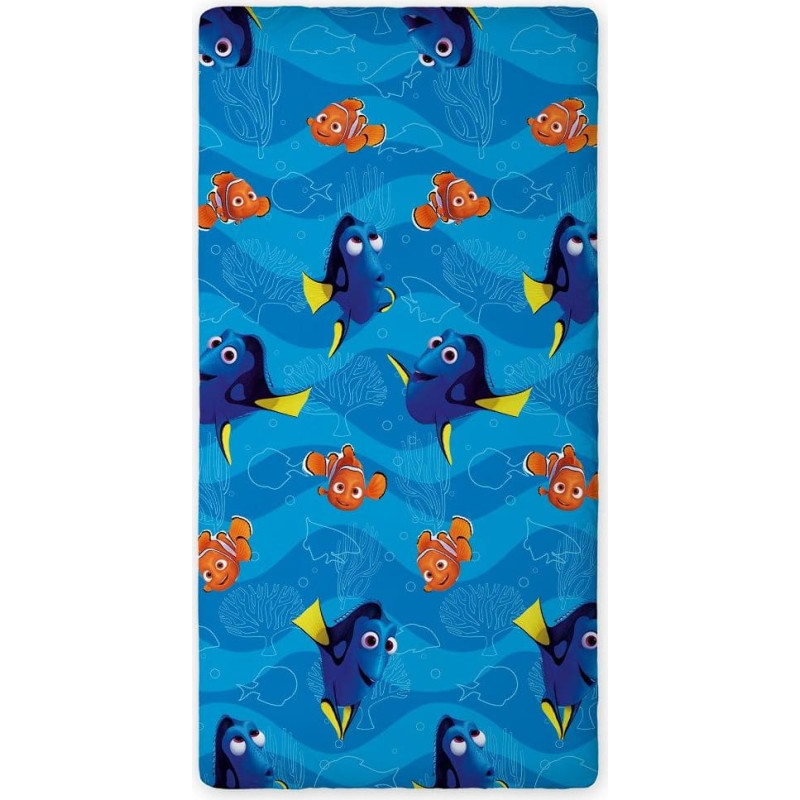 Kokvilnas palags 90x200 Rybka Dory 3205 003