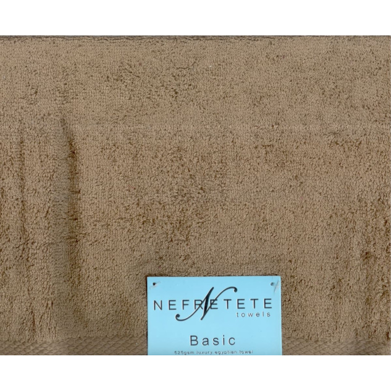 Nefretete Pamata dvielis 70x130 gaiši brūns mokas frotē 520 g/m2