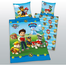 Kokvilnas gultas veļa 140x200 Paw Patrol Paw 8234 Dogs spilvendrāna 70x90