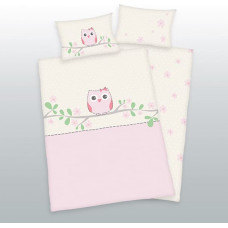 Flaneļa gultas veļa 100x135 Pūce Pūces 7986 Gudra galva gultai