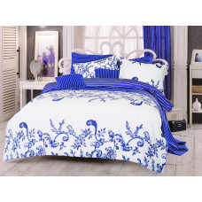 Kokvilnas gultasveļa 160x200 Royal blue Exclusive Premium