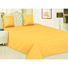 VIGO gultas pārklājs 180x220 + 2 spilvendrānas 40x40 005 Dzeltens