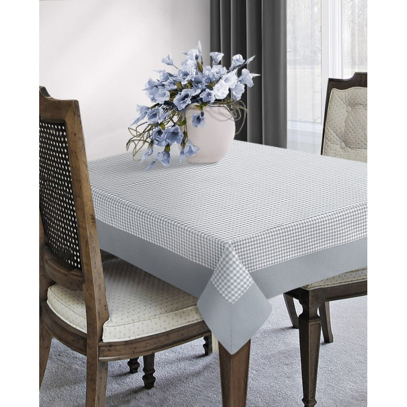 Asta 85x85 tērauda galdauts ar rūtainu tērauda sloksni