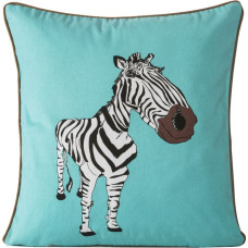 Bērnu spilvendrāna 45x45 Simone Zebra zili brūna