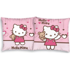 Kokvilnas spilvendrāna 40x40 Hello Kitty svītras lācīša sirsniņas kitty 6511