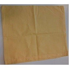 Vienkrāsaina kokvilnas spilvendrāna 40x40, dzeltena, ar pogām, zema cena