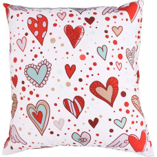 Kokvilnas spilvendrāna 40x40 1251E, balta, sirsniņas, punktiņi