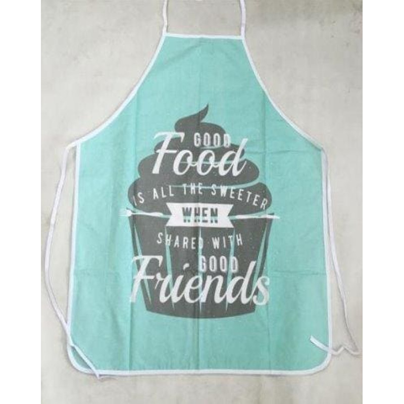 Ortex Virtuves priekšauts 70x77 Food Friends Blue piparmētru pelēks mafins