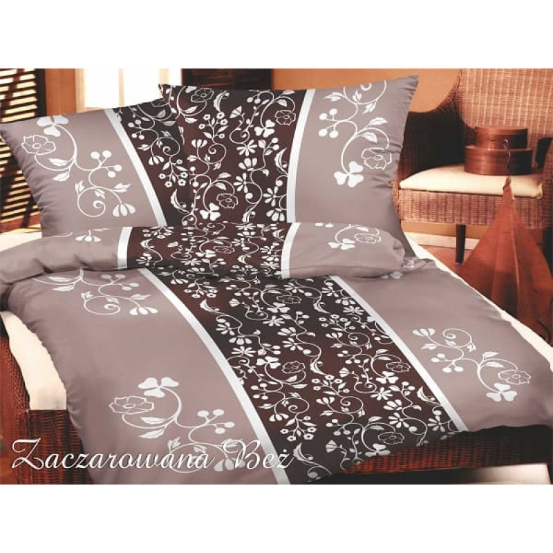 Kokvilnas gultas veļa 140x200 Enchanted bēšs