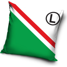 Spilvendrāna 40x40 C 3D Legia Warszawa 8274 mikrošķiedras Logotips balts zaļš 171006