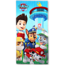 Pludmales dvielis 70x140 Paw Patrol Paw 8191 Suņu brigādes tornis bērniem