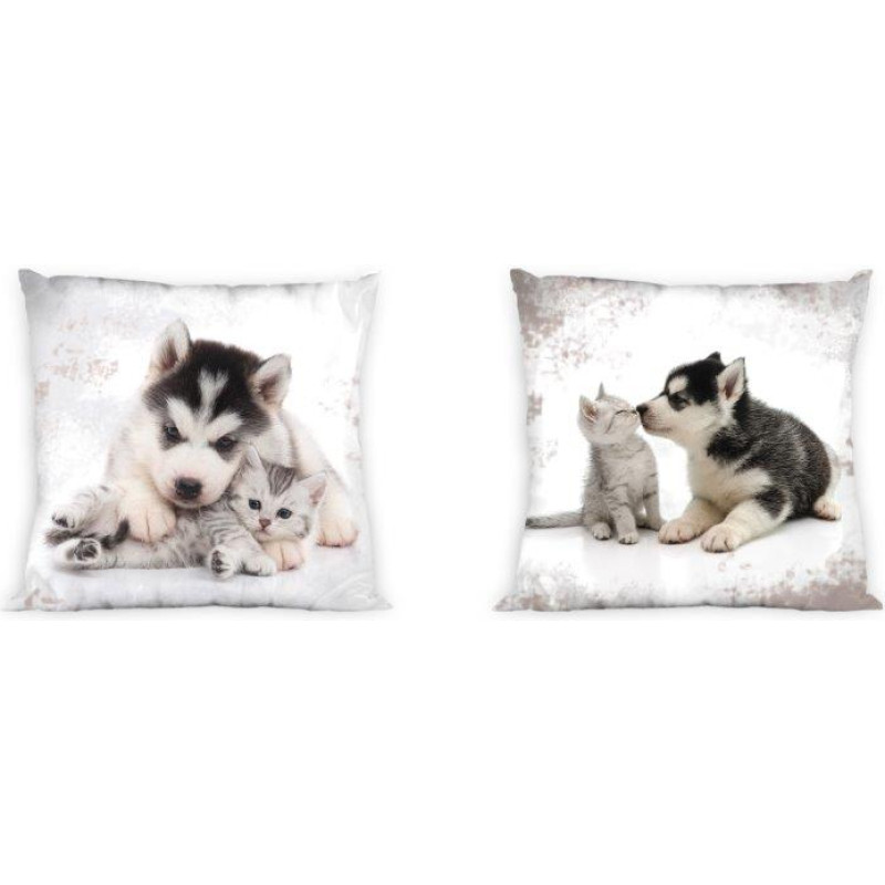 Bērnu spilvendrāna 40x40 3D Kitten Dog pets 9528
