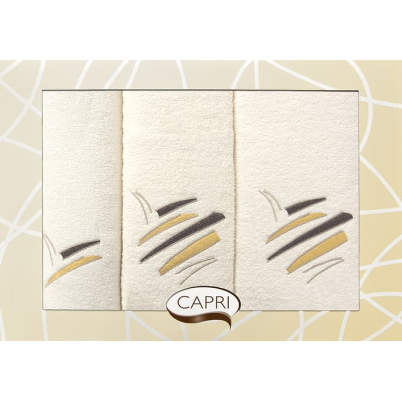 3 Capri dvieļu komplekts Eliza 03 krēmbrūns