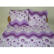 Mizas pakaiši 160x200 54E Lollipops Violets rāvējslēdzējs 100% bieza kokvilna