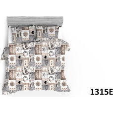 Mizas pakaiši 140x200 1315E zvaigznes gliemežvāki sirsniņas 295N kokvilna ar rāvējslēdzēju