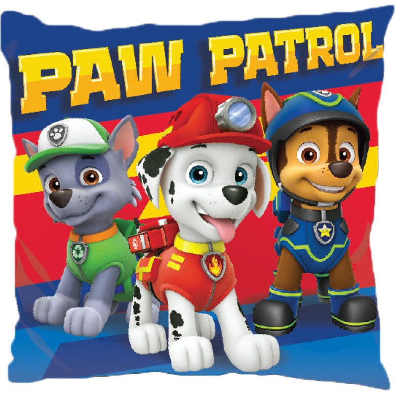 Bērnu spilvendrāna 40x40 3D Paw Patrol Paw 4848 Marshall Chase Dogs 610-096