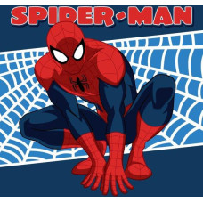 Burvju dvielis 30x30 Spider Man 021 uz zirnekļa tīkla, tumši zils 8675