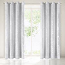 Gatavs aizkars ar starplikām 140x250 Jolita balts