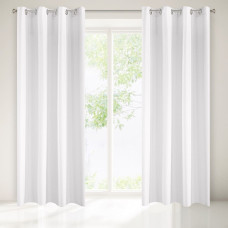 Gatavs aizkars ar cilpām 140x250 Aleksa balts