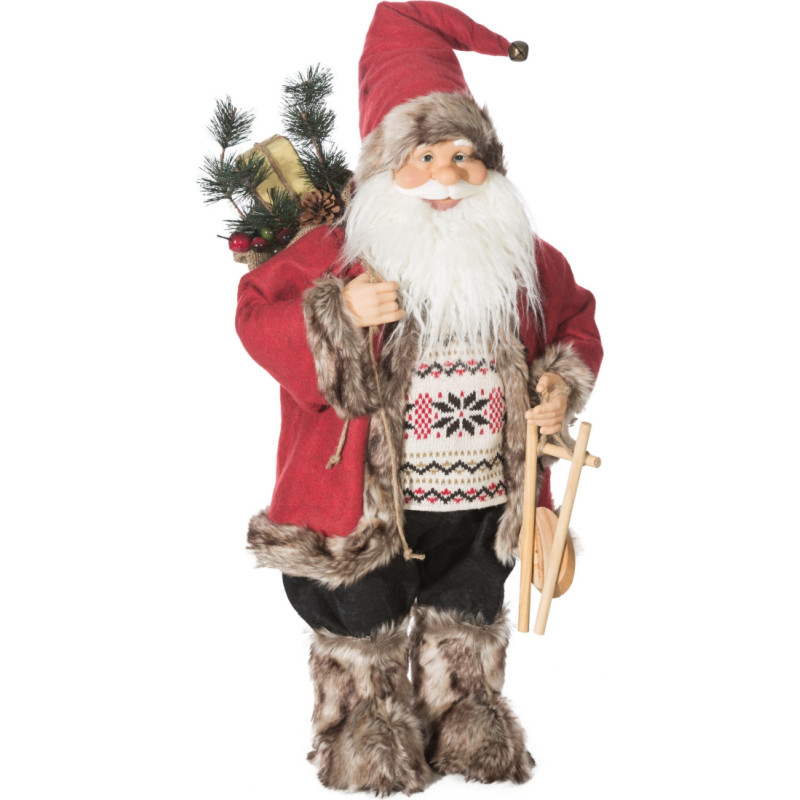 Ziemassvētku rotājums Santa Claus Coby 2 28x19x60 sarkans balts