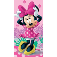 Pludmales dvielis 70x140 Minnie Mouse Mini rozā kokvilna 7791