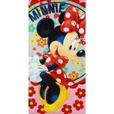 Pludmales dvielis 70x140 Mini Mouse 1664 Minnie Mouse ziedi bērniem