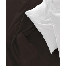 Satīna palags 160x200, brūns, vienkāršs, bez gumijas lentes