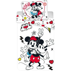 Bērnu gultas veļa 140x200 Mini Mickey Mouse 9924 Minnie Mickey Mouse retro spilvendrāna 70x90
