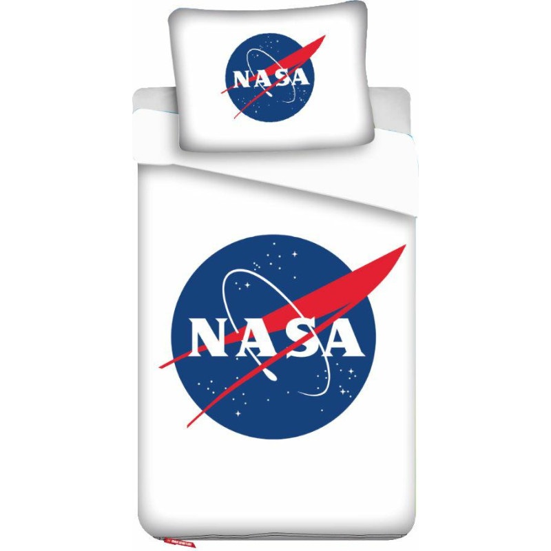 Kokvilnas gultas veļa 140x200 NASA 7537 kosmosa Nacionālā aeronautikas un kosmosa administrācija balti zila