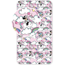 Kokvilnas palags 90x200 Mini Mouse Unicorn varavīksne Minnie Mouse unicorn bērniem 5345