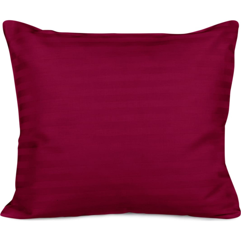 Satīna spilvendrāna 70x80, bordo, svītras, vienkrāsains Cizgili, damasts