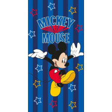 Pludmales dvielis 70x140 Mickey Mouse Mikipele tumši zilas svītras zvaigznes 5687