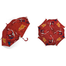 Bērnu lietussargs Spiderman Man 5273 Spider, sarkans lietussargs zēniem, sarkans rokturis