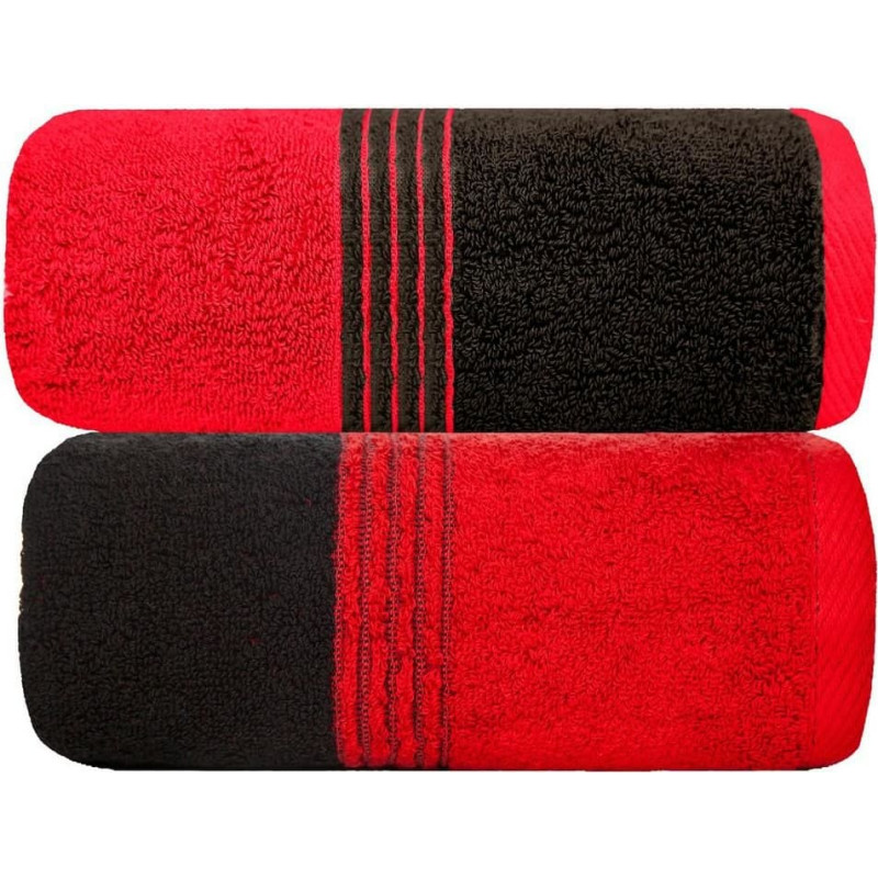 Bruno dvielis 90x150 sarkans melns 06 600g/m2