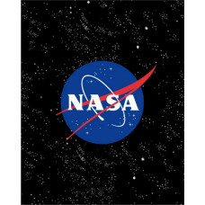 NASA flīsa sega 120x150 kosmosa logo bērnu pleds zēniem melns zils 4415 jauniešu sega