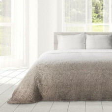 Sega gultas pārklājs 200x220 brūns ēnots ar Emilio kažokādas struktūru