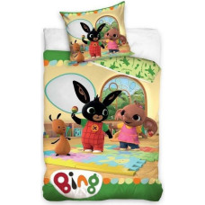 Bērnu kokvilnas gultasveļa 160x200 Bing Rabbit 8867 zaķu draugi dzeltens