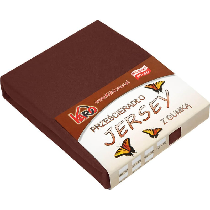 Džersija palags ar elastīgo joslu 80x200 šokolāde 042 bieza 150g/m2