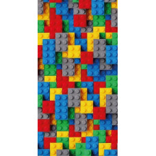 Pludmales dvielis 70x140 Lego klucīši daudzkrāsaini 1071 bērnu kokvilnas jaunatne