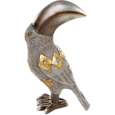 Keramikas figūriņa Eliots 15x10x23 tukāns, zelta pelēks