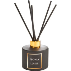 Peonijas aromāta difuzors ar kociņiem, 150 ml gaisa atsvaidzinātājs