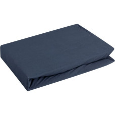 Džersija palags ar gumiju 160x200, tumši zils, augstajam matracim 30 cm, 140 g/m2 Eurofirany