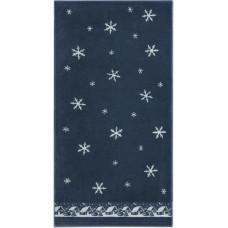 Dvielis 70x140 Aspen 2 tumši zils Ziemassvētku frotē 550g/m2 Zwotex