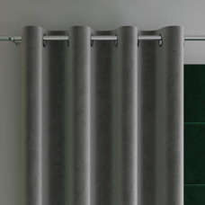 VELVI Gatavs aizkars ar cilpām, platums 140 x augstums 250cm, krāsa 006 tumši pelēka; antracīts VELVI0/ZGP/006/140250/1