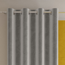 VELVI Gatavs aizkars ar cilpām, platums 140 x augstums 250cm, krāsa 020 pelēka VELVI0/ZGP/020/140250/1
